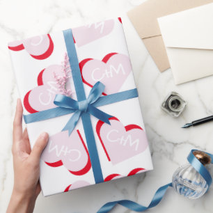 Chic Valentine Candy Hearts Wrapping Paper