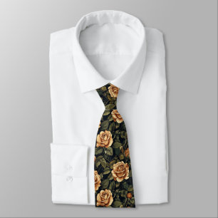 Chic Valentine Gifts For Men Rose Floral Tie