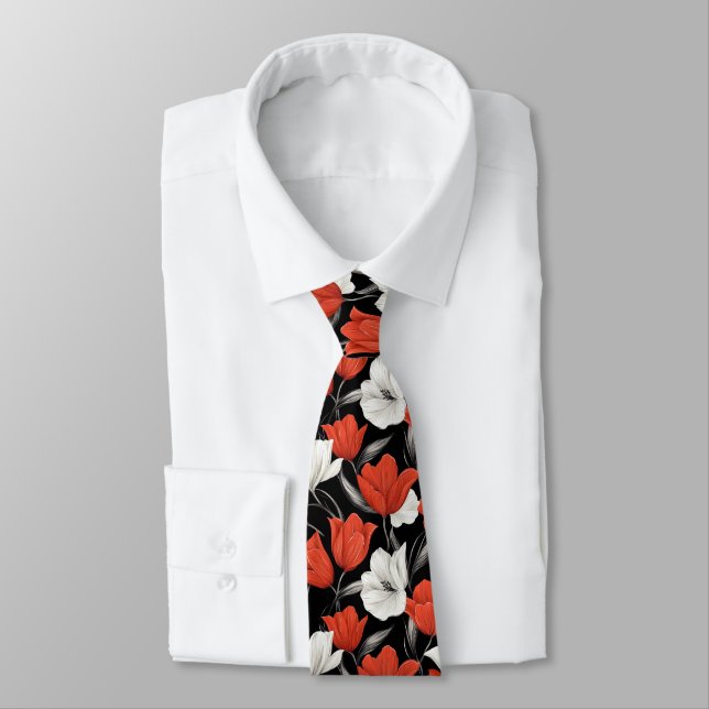 Chic Valentine Gifts For Men Tulip Tie (Tied)