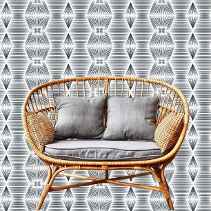 Chic Vertical And Horizontal Stripped Black White Wallpaper