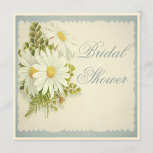 Chic Vintage Daisies Bridal Shower Invitation