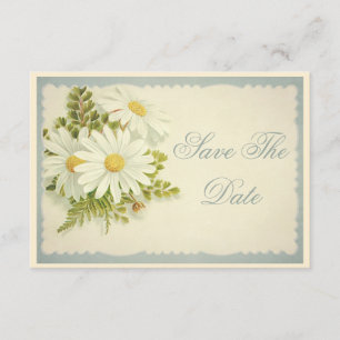 Chic Vintage Daisies Save The Date 50th