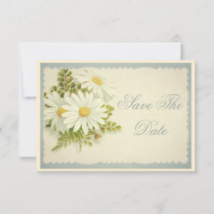 Chic Vintage Daisies Save The Date Sweet 16