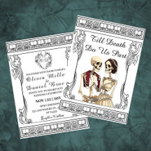Chic Vintage Gothic Till Death Do Us Part Wedding