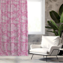 chic vintage hot pink toile de jouy printed