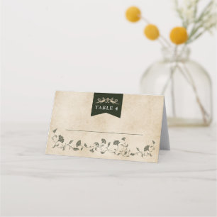Chic Vintage Library Chapter Wedding Place Cards