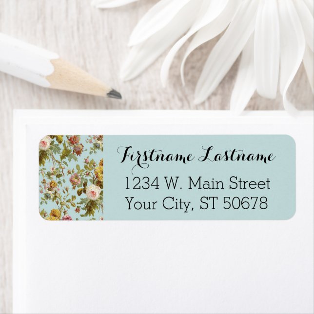 Chic Vintage Pastel Rose Flower Art Pattern (Insitu)