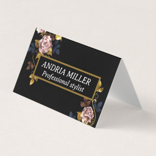 Chic Vintage professional Folded Business Card