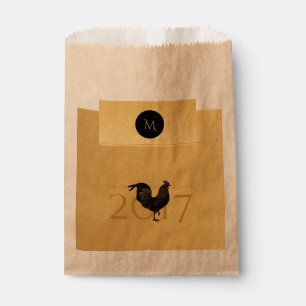 Chic Vintage Rooster Chinese New Year 2017 Favour Bags