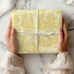 Chic vintage yellow toile de jouy printed wrapping paper<br><div class="desc">Vintage yellow de jouy printed Wrapping Paper. This toile de jouy vintage Gift Bag is inspired by the exquisite designs of french countryside scenes. These sophisticated Toile prints are an all time rage at the moment, The designs are classic and romantic with stylish classy colours. The perfect Wrapping Paper to...</div>
