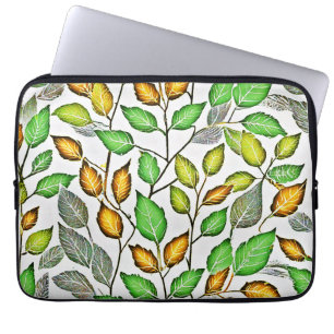 Chic Vivid Leaves Pattern Laptop Sleeve