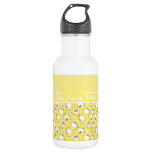 Chic Water Bottle: Yellow, Fun Sheep Patterns 532 Ml Water Bottle