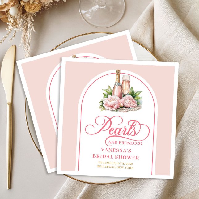 Chic Watercolor Blush Gold Bridal Shower Napkins (Chic Watercolor Blush Gold Bridal Shower Napkin)