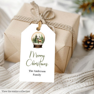 Chic Watercolor Cosy Minimalist Christmas Gift Tag