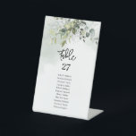 Chic watercolor greenery eucalyptus gold wedding pedestal sign<br><div class="desc">The chic watercolor greenery eucalyptus gold wedding pedestal sign table number is a beautiful addition to any wedding decor. The elegant design of the sign adds a touch of sophistication to the reception, while the gold accents bring a sense of luxury. Placing this pedestal sign on each table not only...</div>
