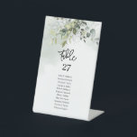 Chic watercolor greenery eucalyptus gold wedding pedestal sign<br><div class="desc">The chic watercolor greenery eucalyptus gold wedding pedestal sign table number is a beautiful addition to any wedding decor. The elegant design of the sign adds a touch of sophistication to the reception, while the gold accents bring a sense of luxury. Placing this pedestal sign on each table not only...</div>