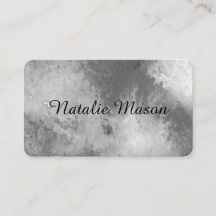 Chic Watercolor Grey with Monogram Business Card