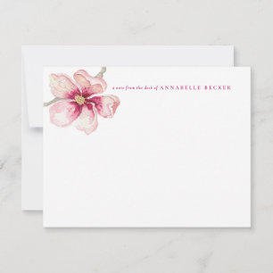 Chic Watercolor Magnolia Card