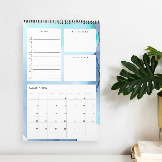 Chic Watercolor Monthly Calendar Planner (Creator Uploaded)