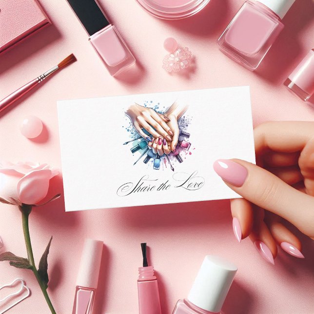 Chic Watercolor Nail Salon Referral (Chic Watercolor Nail Salon Referral)