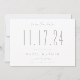 Chic Wedding Date Non-Photo Save The Date