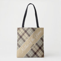 Chic Wedding Gift Grey Tartan Mother Of The Groom