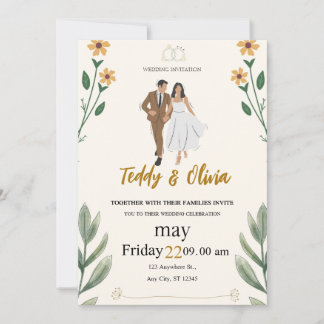chic wedding invitation
