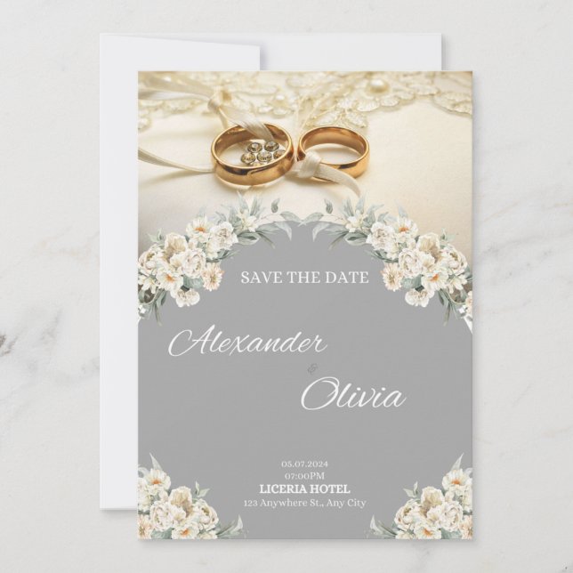 "Chic Wedding Invitations: Elegant Designs for You Invitation (Front)