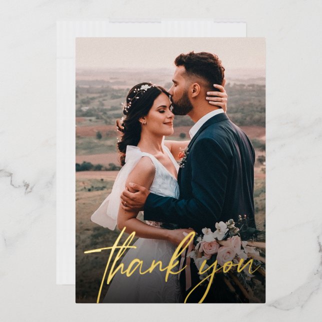 Chic Wedding Photo Thank you Script Modern  (Envelope)