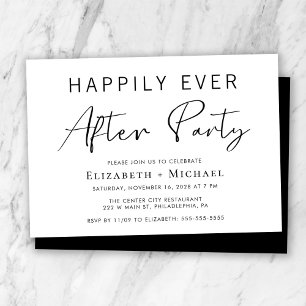 Chic Wedding Reception After Party Invitation