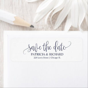 Chic Wedding Save The Date Return Address