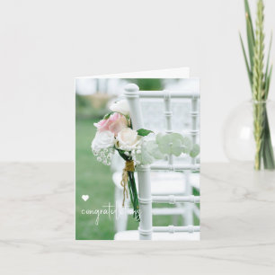 Chic Wedding/Shower Blank Folded Card