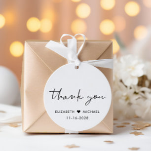 Chic Wedding Thank You Favour Tags