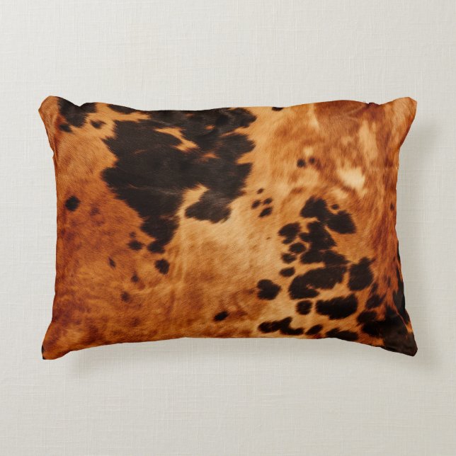 Chic Western Brown Cowhide  Decorative Cushion (Front)