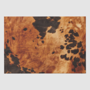 Chic Western Brown Cowhide  Tissue Paper