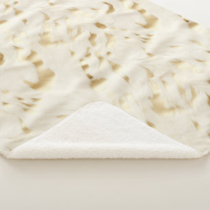 Chic Western Gold White Cream Cowhide Sherpa Blanket