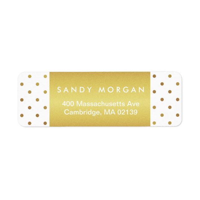 Chic White and Gold Glitter Polka Dots (Front)