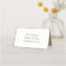 Chic White and Gold Wedding Folded Place Card