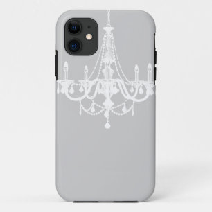 Chic White and Grey Chandelier iPhone 11 Case
