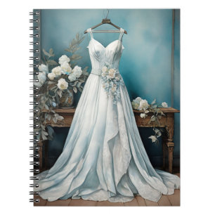 Chic White Dress Wedding  Notebook