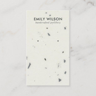 CHIC WHITE GREY TERRAZZO STUD EARRING DISPLAY CARD