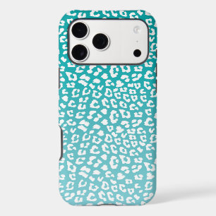 Chic White Leopard Spots on Turquoise