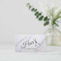 Chic White Marble for Hair Stylists