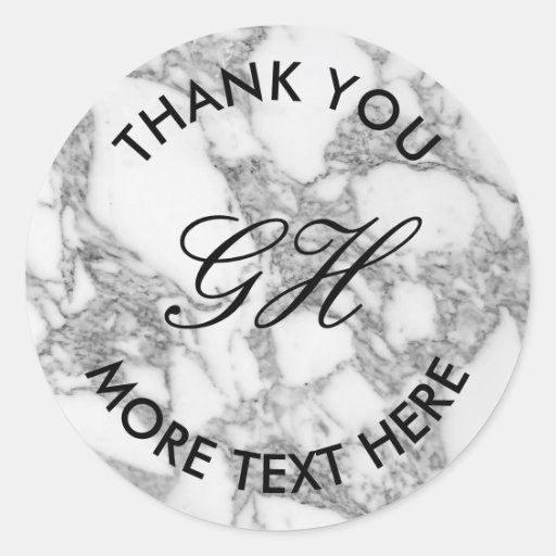 Image of Chic white marble stone wedding stickers and seals