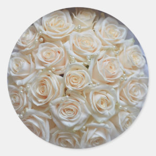 Chic White Rose Envelope Seals and Stickers
