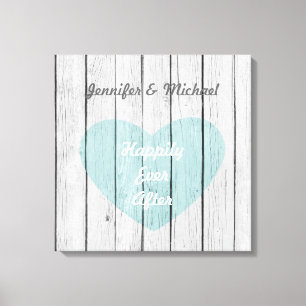 Chic White Rustic Faux Wood Canvas Print
