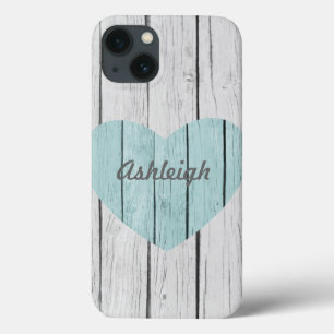 Chic White Rustic Wood iPhone 13 Case
