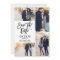 Chic White Save The Date 4-Photo Collage Card