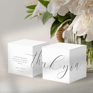 Chic White Wedding Thank you | Welcome Favour Box