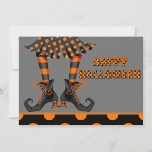 Chic Wicked Witch Legs Costume Party Invitation